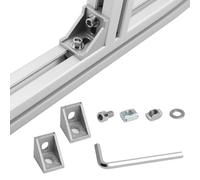 UOCAI 20 Perfil Aluminio 20x20mm Conector Angular de Perfil de Aluminio, Se Utiliza para Reforzar Puertas, Ventanas, Estantes y Bancos de Trabajo
