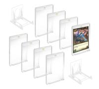 UOCAI 8 Piezas Fundas Cartas Magnéticas, 35PT Transparente Toploader Tarjeta Protección UV Magnetic Card Holder Cartas Coleccionables con 2 Tarjeteros para Magic Foto MTG Deportes BéIsbol Fútbol