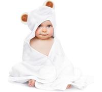 UOCAI Toalla de Baño Bebé con Capucha de Fibra de Bambú 90x90cm 500GSM Ducha Albornoz Infantil Baño Niño Chico Lindo para Recién Nacido Nacimiento Cabo de Baño (Panda)