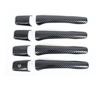 UOEMCRTB Manijas Puertas Exteriores Cubiertas De Manijas De Puerta De Fibra De Carbono Para Mitsubishi Outlander Para Lancer Mirage Evolution 2003 2004 2005 2006 (Carbon 1 keyhole)