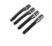 UOEMCRTB Manijas Puertas Exteriores Cubiertas De Manijas Puerta Fibra Carbono Para Mitsubishi Outlander Para Lancer Mirage Evolution 2003 2004 2005 2006 (Black 2 keyholes)