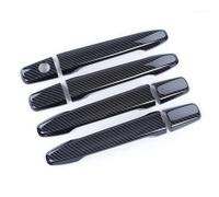 UOEMCRTB Manijas Puertas Exteriores Embellecedor Adhesivo Para Manija Puerta Auto Brillante Para Mitsubishi Para Lancer ASX 2008-2014 2015 2016 2017 2018 2019 2020 (Carbon 0 buttons)