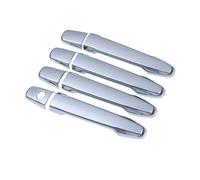 UOEMCRTB Manijas Puertas Exteriores Para Mitsubishi Para Lancer ASX 2008-2020 Embellecedor Adhesivo Para Manija Puerta Auto Brillante (Silver 0 button)