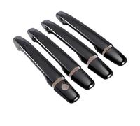 UOEMCRTB Manijas Puertas Exteriores Para Mitsubishi Para Lancer ASX 2008-2020 Embellecedor Adhesivo Para Manija Puerta Auto Brillante (Black 0 button)