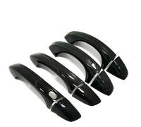UOEMCRTB Para Skoda Para SUPERB 2009 2010 2011 2012 2013 Cubierta Cromada Negra Para Manija De Puerta De Coche Pegatina Decorativa Accesorios De Estilo.(Black 2 buttons)