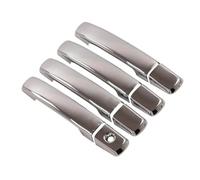 UOEMCRTB Pegatinas Para Manijas De Puerta De Coche Cromadas En Negro Brillante Para Nissan Para Navara Y Para Frontier 2005-2013(Silver 0 button)