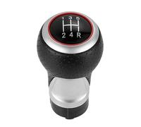 UOEMCRTB Pomo De Cambio Manual Pomo De Palanca De Cambios De Cuero Para A3 S3 8p 2003-2013 A4 S4 Q5 S-Line 2007-2015 12 Mm 5/6 Velocidades(Red,5 Speed-R13524)