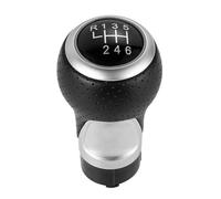 UOEMCRTB Pomo De Cambio Manual Pomo De Palanca De Cambios De Cuero Para A3 S3 8p 2003-2013 A4 S4 Q5 S-Line 2007-2015 12 Mm 5/6 Velocidades(Plata,6 speed)