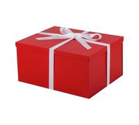 UoeRing Caja de regalo extragrande de 16.5 x 13 x 8 pulgadas, embalaje de regalo de boda, cumpleaños, aniversario con cinta y relleno (rojo mate)