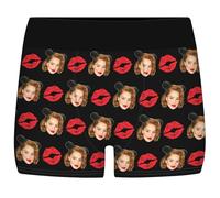 Uoffice5 Boxers Personalizados para Hombres Boxers Personalizados con Cara Divertida Ropa Interior de Poliéster con Nombre Regalos Personalizados para Novio Padre Esposo(Estilo 13)