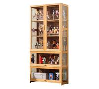 uofgcru Armação de coleção, moldura de Bambu Natural, Vitrina de coleção de acrílico, antipoeira, adequada para Uso doméstico e de escritório (80×32×170cm)