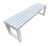 uofgcru Banco terraza,Banco Madera Resistente,Banco jardim Ferro sem encosto, 3 Lugares, estrutura móveis de Exterior, assento de pátio romântico(150×40×45cm)