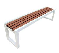 uofgcru Banco terraza,Banco Madera Resistente,Banco jardim Ferro sem encosto, 3 Lugares, estrutura móveis de Exterior, assento de pátio romântico(100×40×45cm)