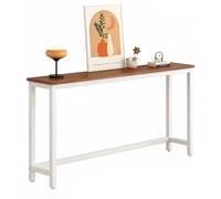 uofgcru Mesa Consola, Recibidor Mesa de Larga y Estrecha, Espacio de aprovechamiento, Fácil De Instalar, Pasillo, Sala De Estar, Detrás del Sofá - Marrón(140×15×80cm)