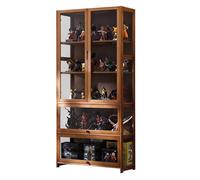 uofgcru Prateleira de vidro com Porta, Estante de vitrinas para coleções, livraria de Cristal salão, Marvel Legends Expositor, adequado para Uso doméstico e de escritório(80×32×170cm)