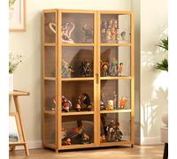 uofgcru Vitrina de acrílico, Vitrina de vidro, Vitrina expositora para coleções, Vitrina Transparente de três Lados, Design de Porta Lateral a Lado, Grande capacidade de carga-82×33×130cm