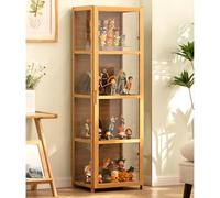 uofgcru Vitrina de acrílico, Vitrina de vidro, Vitrina expositora para coleções, Vitrina Transparente de três Lados, Design de Porta Lateral a Lado, Grande capacidade de carga-42×33×130cm