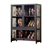 uofgcru Vitrina, Vitrina expositora Multifuncional de vidro à Prova de pó, Design de Porta de armário com lapela, Vitrina de vidro para escritórios, Quartos, Salas de Estar(80×32×106cm)