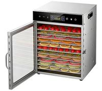UofZc Deshidratador Digital de Alimentos con Apagado automático y protección contra sobrecalentamiento. Ideal para Preparar cecina, láminas de Fruta deshidratada y Verduras secas.