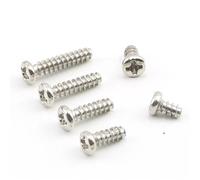 UOGVSED Ctongrun-Tornillos de Cabeza cilíndrica Cross Recessed Round Head Tapping Screws Flat Tail Carbon Steel M1.2 M1.7 M2 M2.6 M3 M3.5 Self-Tapping Screw, Duradero y Resistente(8mm,M2.6100pcs)