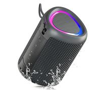 UOHHBOE Altavoz Bluetooth 5.3, Altavoz Bluetooth Potente con Luz RGB, Graves Potentes, 15 W Altavoces Bluetooth Speaker Impermeable IPX5, TWS/AUX/TF - Ideal para Fiestas, Playa y Exteriores