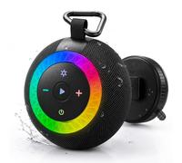 UOHHBOE Altavoz Bluetooth 5.4 Perfecto Regalo IPX7 Altavoz Ducha 20W con Ventosa Estable Impermeable Portátil Inalámbrico 24H Luces RGB Llamadas Mano Libre TWS TF Card para Baño Piscina