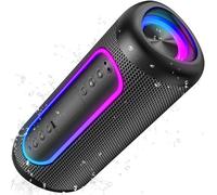 UOHHBOE - Altavoz Bluetooth Potente 30W, Bajos Profundos y Agudos Nítidos, Bluetooth 5.4, 30H Reproducción, IPX5 Impermeable, RGB Luces, Altavoz Portátil TWS, Apoya Micro SD AUX TF Tarjeta