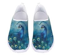 UOIMAG Aesthetic Peacock Shoes for Women Slip On Walking Shoes Breathable Barefoot Sneakers EU42