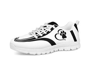 UOIMAG Animal Paw Heart Lines Zapatillas para Correr Air Mesh Lace Trainer Transpirable Soft Ocio Zapatos Planos para Mujeres Hombres Niños Niñas 42EU