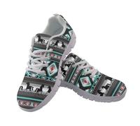 UOIMAG Aztec Horse Shoes for Women Men Lace Up Lightweight Walking Running Sneakers EU40