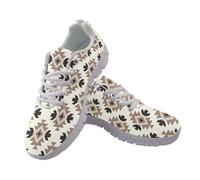 UOIMAG Aztec Shoes Western Tribal Print Lightweight Walking Sneakers for Women Men EU36