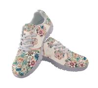 UOIMAG Boho Dog Paw Shoes for Women Lace Up Art Mandala Floral Fashion Sneakers EU36