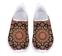 UOIMAG Boho Floral Women Walking Shoes Lightweight Slip On Water Shoes Casual Barefoot Sneakers EU37