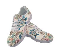 UOIMAG Boho Sea Turtle Shoes for Women Lace Up Art Mandala Floral Running Sneakers EU37