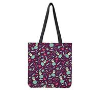UOIMAG Bolsa de compras reutilizable con patrón médico para enfermeras, bolsa de hombro para mujer, casual, bolsa de trabajo, regalo para niñas