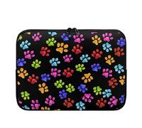 UOIMAG Bolsa para laptop de 10 pulgadas con estampado de patas de perro, funda acolchada suave para computadora portátil para niños para la escuela