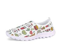 UOIMAG, Bonito patrón, Zapatos de Enfermera, Regalo para Mujeres, niñas, Zapatillas Informales, Zapatos Planos, Zapatos de Malla Transpirable, Zapatillas Deportivas 38EU