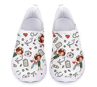 UOIMAG Bonitos Zapatos de Enfermera para Mujer, Regalo, Malla Transpirable, Zapatillas Deportivas Ligeras 40EU