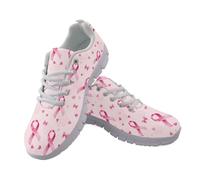 UOIMAG Breast Cancer Awareness Shoes for Women Casual Walking Shoes EU 44