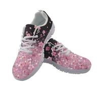 UOIMAG Cherry Blossom Floral Shoes for Women Art Teacher Oil Painting Print Casual Walking Shoes EU41