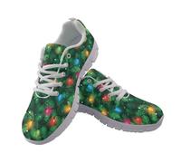 UOIMAG Christmas Shoes Christmas Tree Shoes for Men Women Lights Print Sneakers EU43