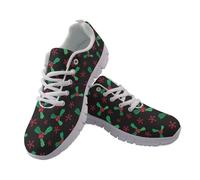 UOIMAG Christmas Shoes for Men Women Snwoflake Holly Berry Print Sneakers EU43