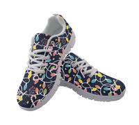 UOIMAG Christmas Shoes Xmas Light Shoes Walking Sneakers for Men Women EU36