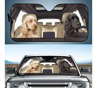 UOIMAG Cocker Spaniel Parabrisas Frontal Impresión Parabrisas Parasol Universal Fit Window Sunshade Visera Auto Sun Shade Protector UV