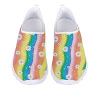 UOIMAG Colorful Daisy Shoes for Women Slip On Walking Shoes Lightweight Barefoot Sneakers EU40