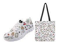 UOIMAG Cómodas Zapatillas de Deporte de Malla Transpirable para Mujer, Enfermera, Compras, Trabajo, Lona, Hombro