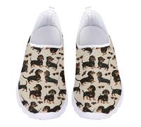 UOIMAG Cute Dachshund Shoes for Sausage Dog Lovers Slip On Walking Shoes Barefoot Sneakers for Women Men EU37