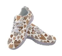 UOIMAG Cute Heart Shoes for Women Lace Up Sneakers for Walking Running EU41