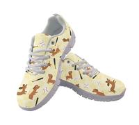 UOIMAG Cute Sausage Dog Shoes for Women Casual Walking Shoes Running Sneakers EU37