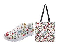 UOIMAG, Divertidos Zapatos de Enfermera con Bolsa de Lona, Zapatillas Deportivas con Cordones, Bolso de Hombro para Compras, Regalo para Mujeres y niñas
